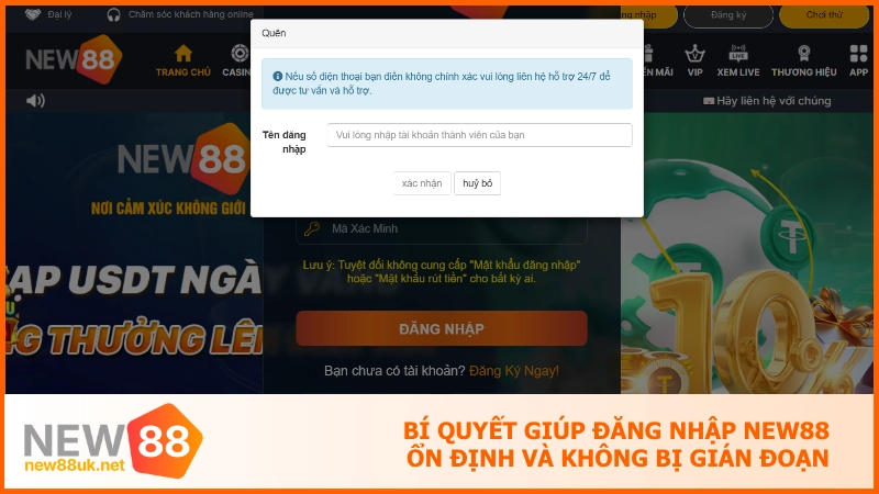 Đăng nhập new88 - Truy cập trải nghiệm nhà cái uy tín 4 Bí quyết giúp đăng nhập NEW88 ổn định và không bị gián đoạn