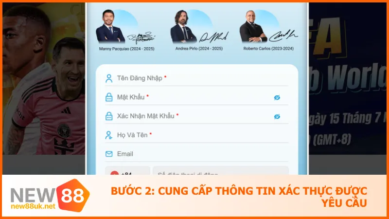 Nhà Cái Uy Tín Jun88 - Đăng Ký, Nhận Ngay Thưởng Tân Thủ 4 Điền vào những dữ liệu yêu cầu để tạo tài khoản