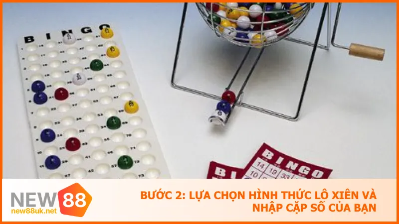Chọn lô xiên 2 và nhập cặp số để hệ thống hiển thị tỷ lệ cược tương ứng