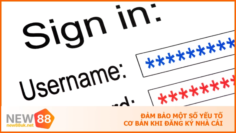 Đăng ký new88 - Tạo tài khoản chính chủ đơn giản, siêu tốc 2 Đảm bảo một số yếu tố cơ bản khi đăng ký nhà cái