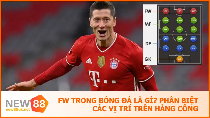 FW Trong Bóng Đá Là Gì? Phân Biệt Các Vị Trí Trên Hàng Công