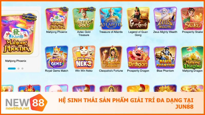 Nhà Cái Uy Tín Jun88 - Đăng Ký, Nhận Ngay Thưởng Tân Thủ 3 Sản phẩm game phong phú tạo nên sự chuyên nghiệp cho Jun88