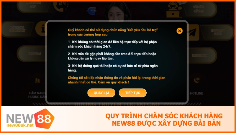 Chăm sóc khách hàng new88 đồng hành cùng game thủ 3 Quy trình chăm sóc khách hàng NEW88 được xây dựng bài bản