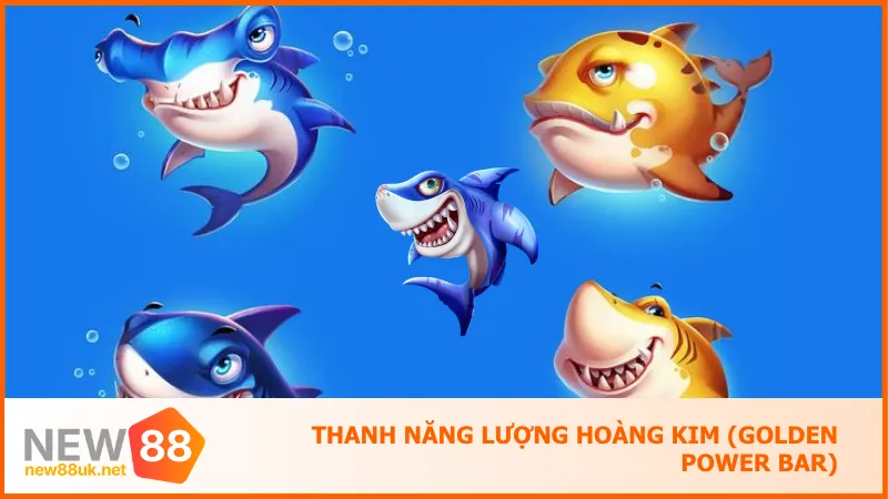 Bắn Cá Hoàng Kim – Game Giải Trí Có Thưởng Hot Nhất 2025 2 Thanh năng lượng Hoàng Kim tích dần sau mỗi lần hạ cá mở khóa chế độ săn thưởng cao hơn