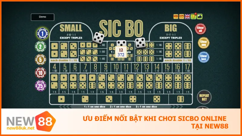 Sicbo Online New88 – Đặt Cửa Chuẩn, Thưởng Nổ Liên Tay 2 Ưu điểm nổi bật khi chơi Sicbo Online tại new88